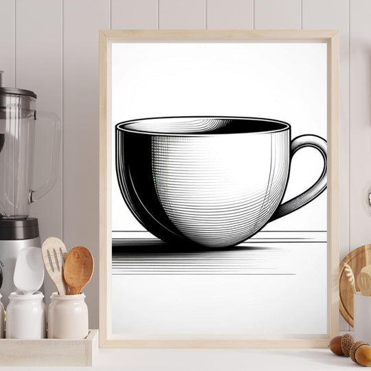 Printable Minimalist coffee Kitchen Wall Decor - KY designX