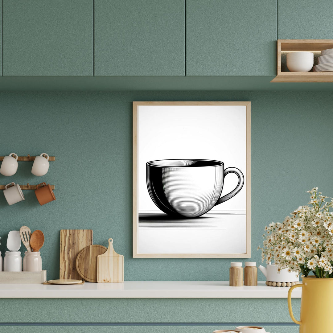 Printable Minimalist coffee Kitchen Wall Decor - KY designX