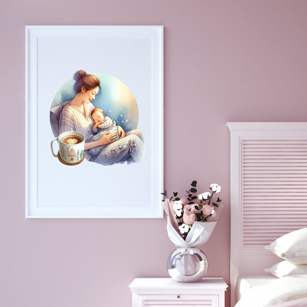 Printable Mom and Baby Wall Art - KY designX