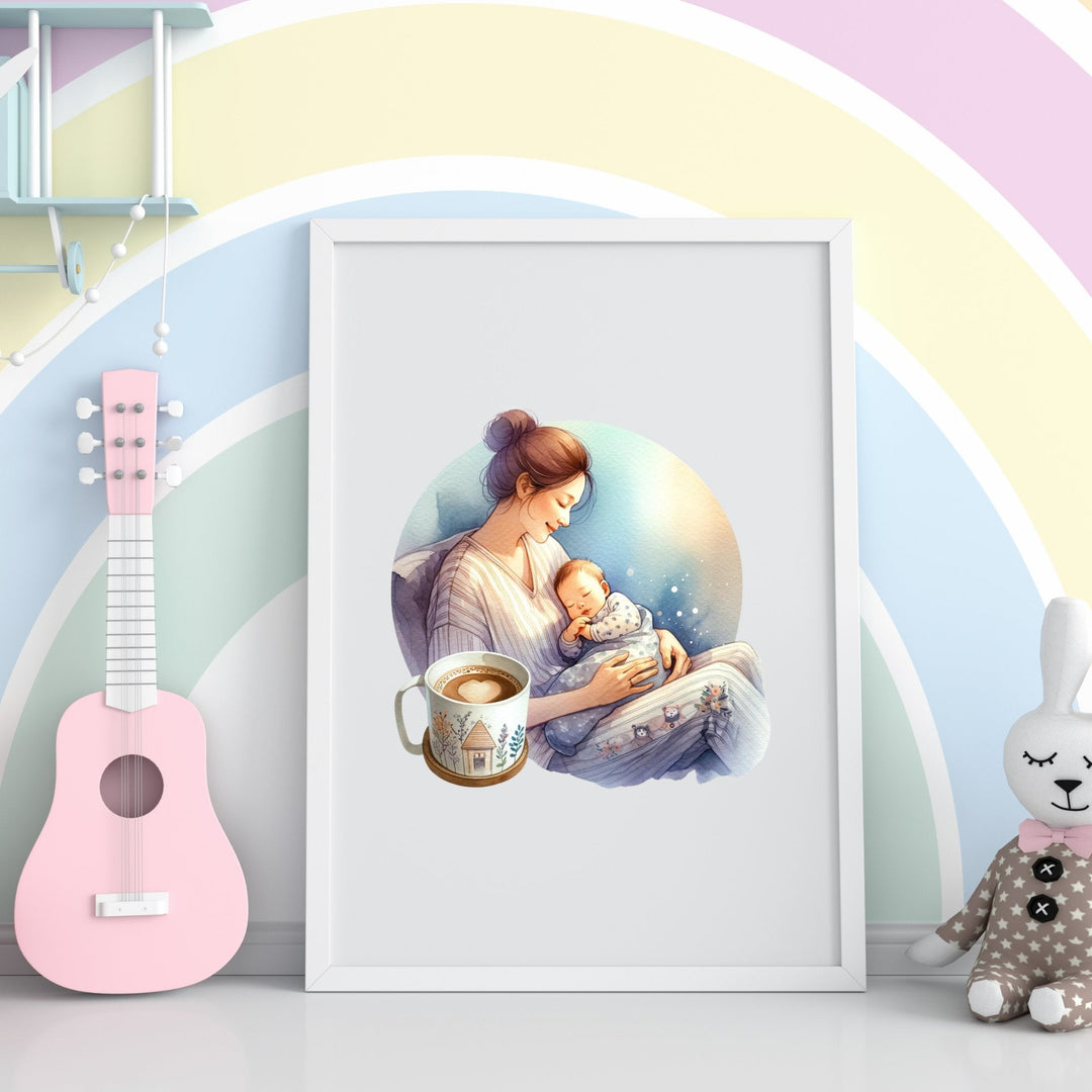 Printable Mom and Baby Wall Art - KY designX
