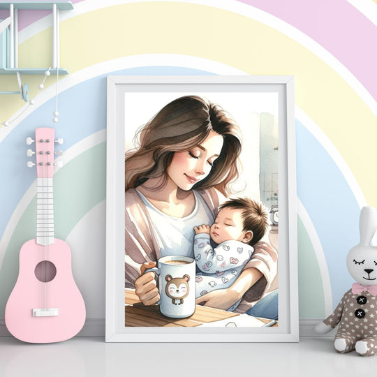 Printable Mother and Baby Wall Art - KY designX
