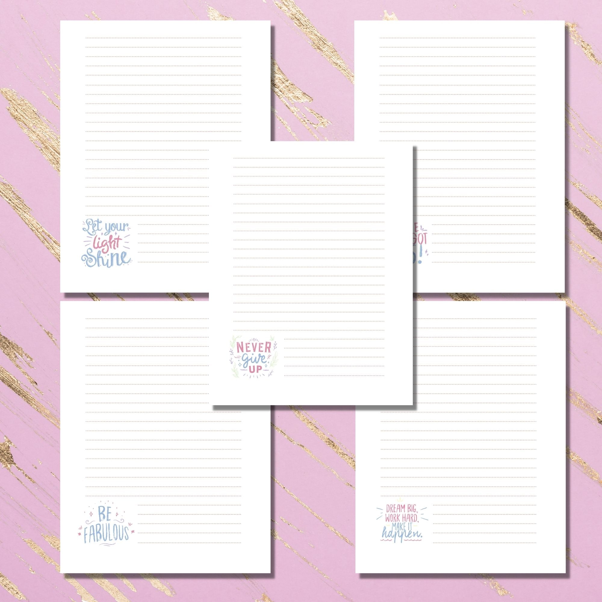 Printable motivational note book - KY designX