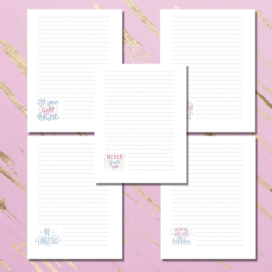 Printable motivational note book - KY designX