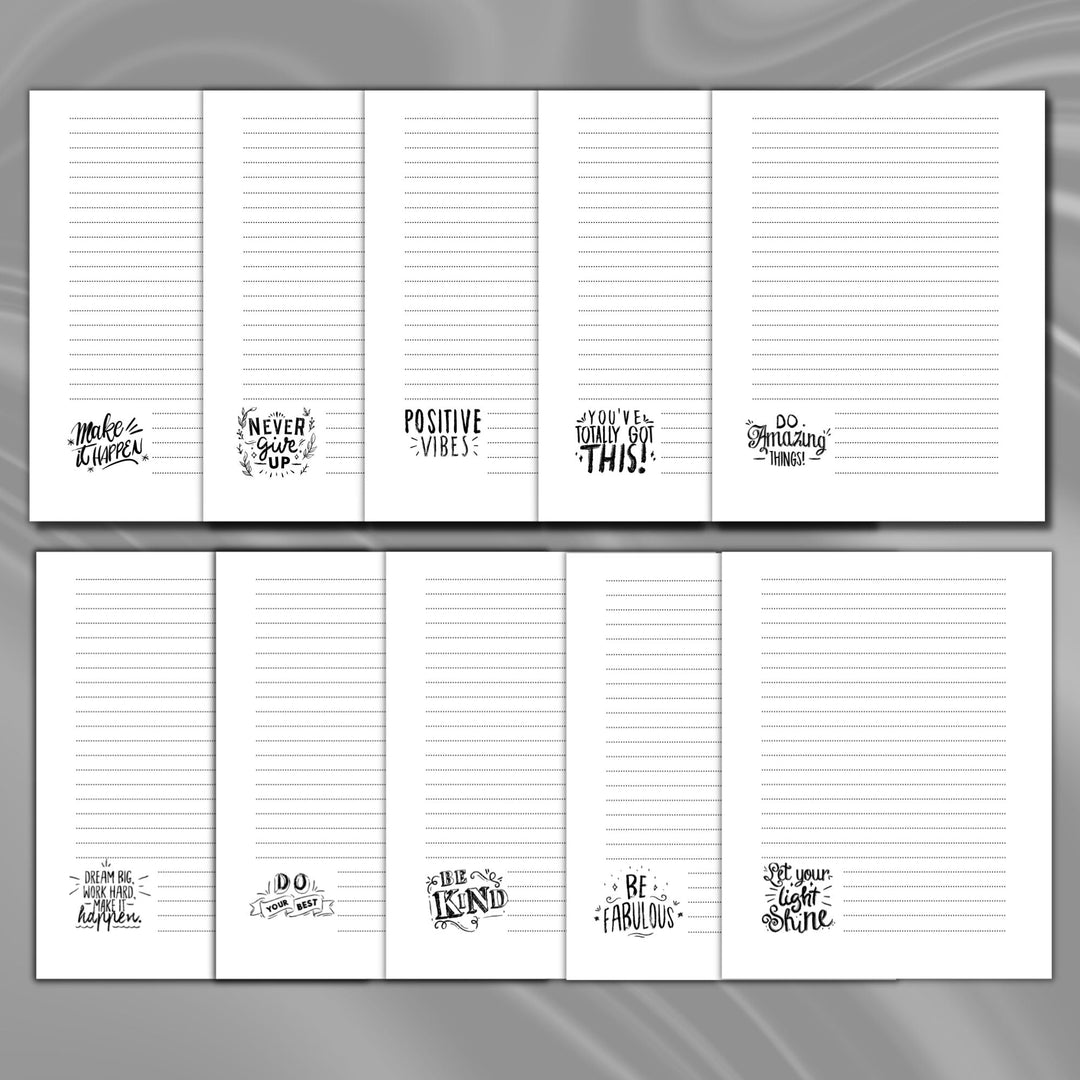 Notebook Motivation Printable Motivational Quote Notebook - KY designX
