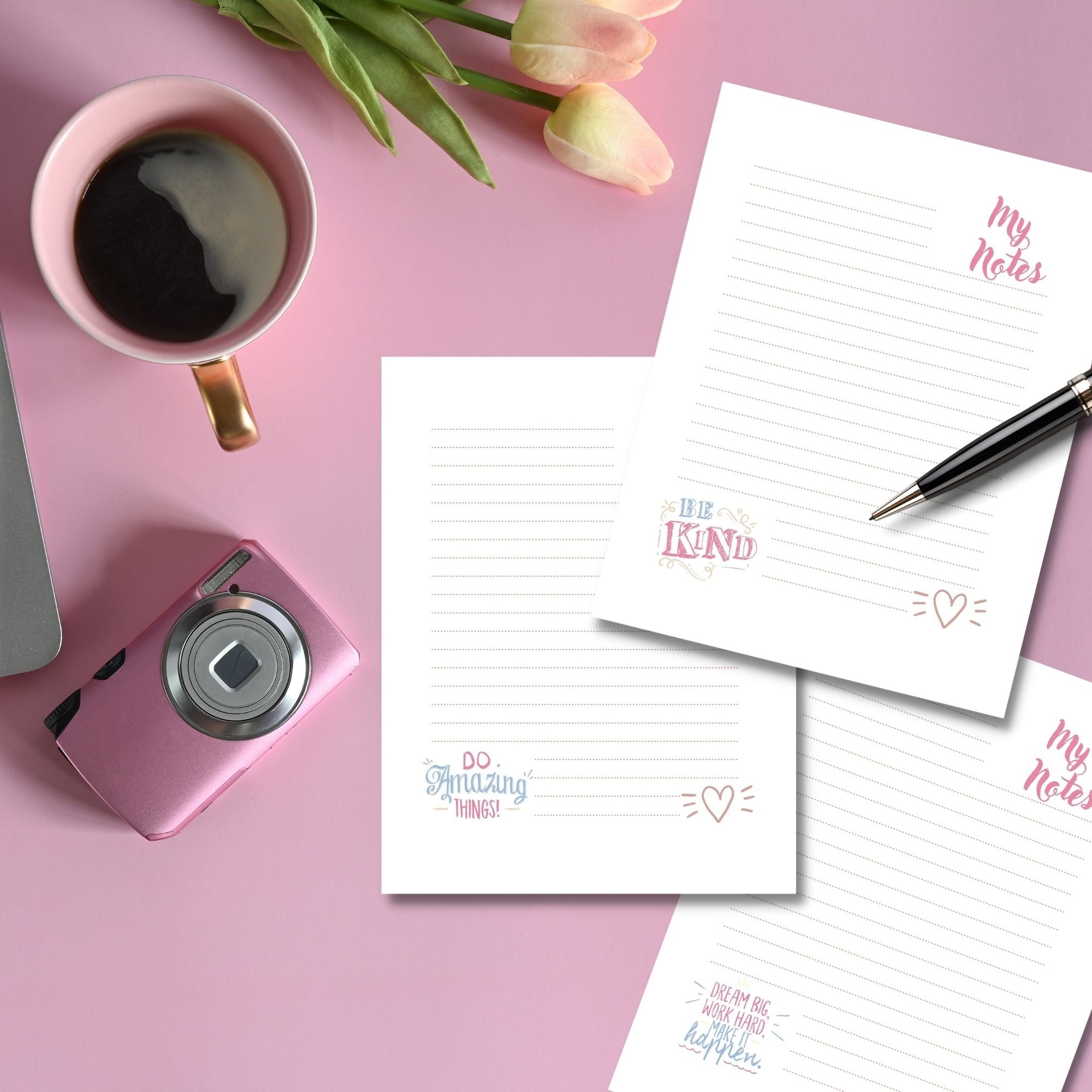 Printable motivational writing paper - KY designX
