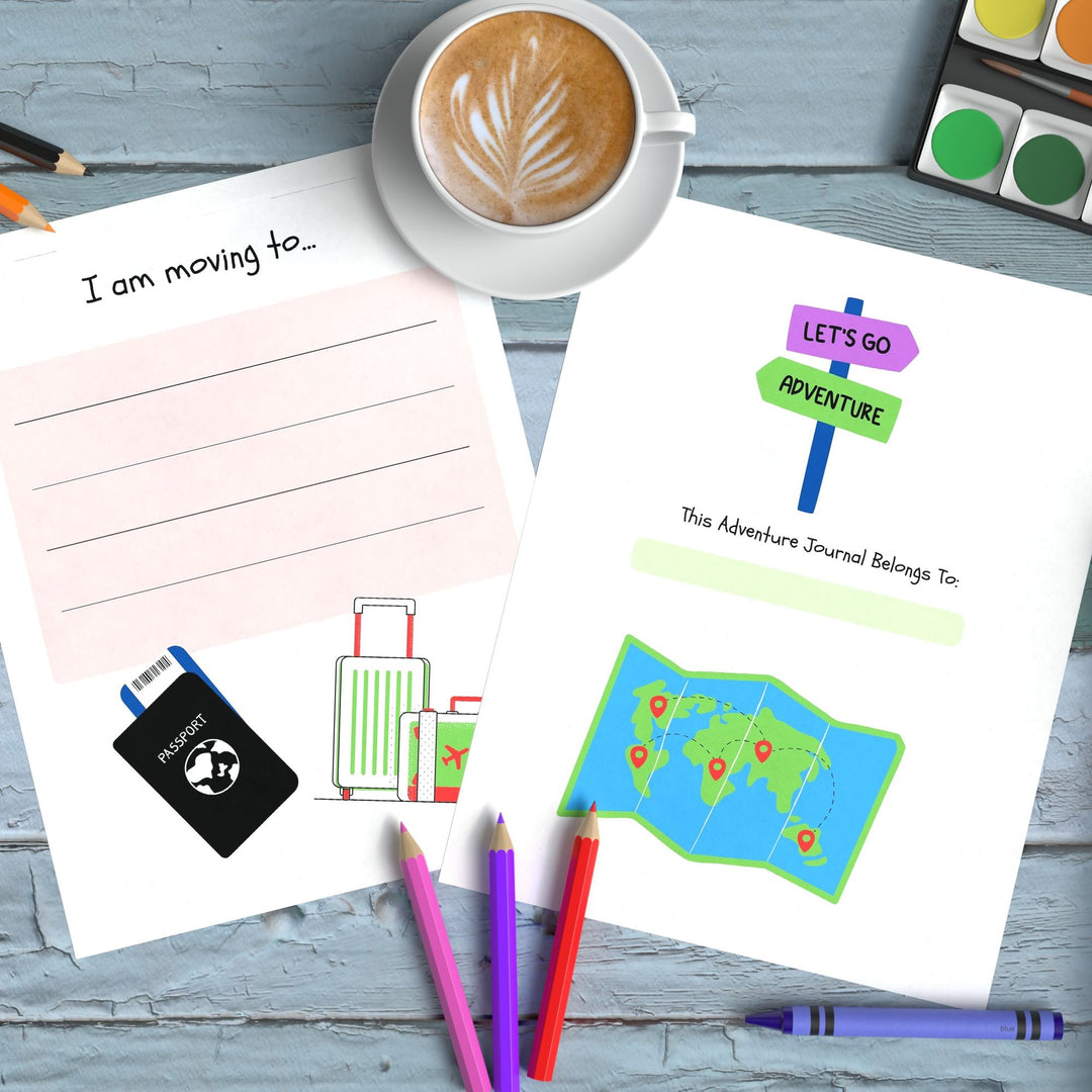 Printable Moving to a New Country Journal For Children - KY designX