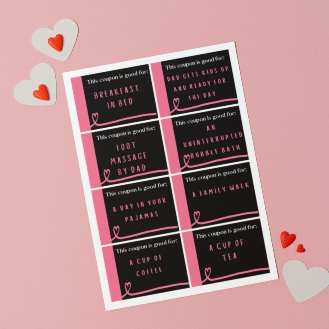Printable Mummy Birthday Coupons - KY designX
