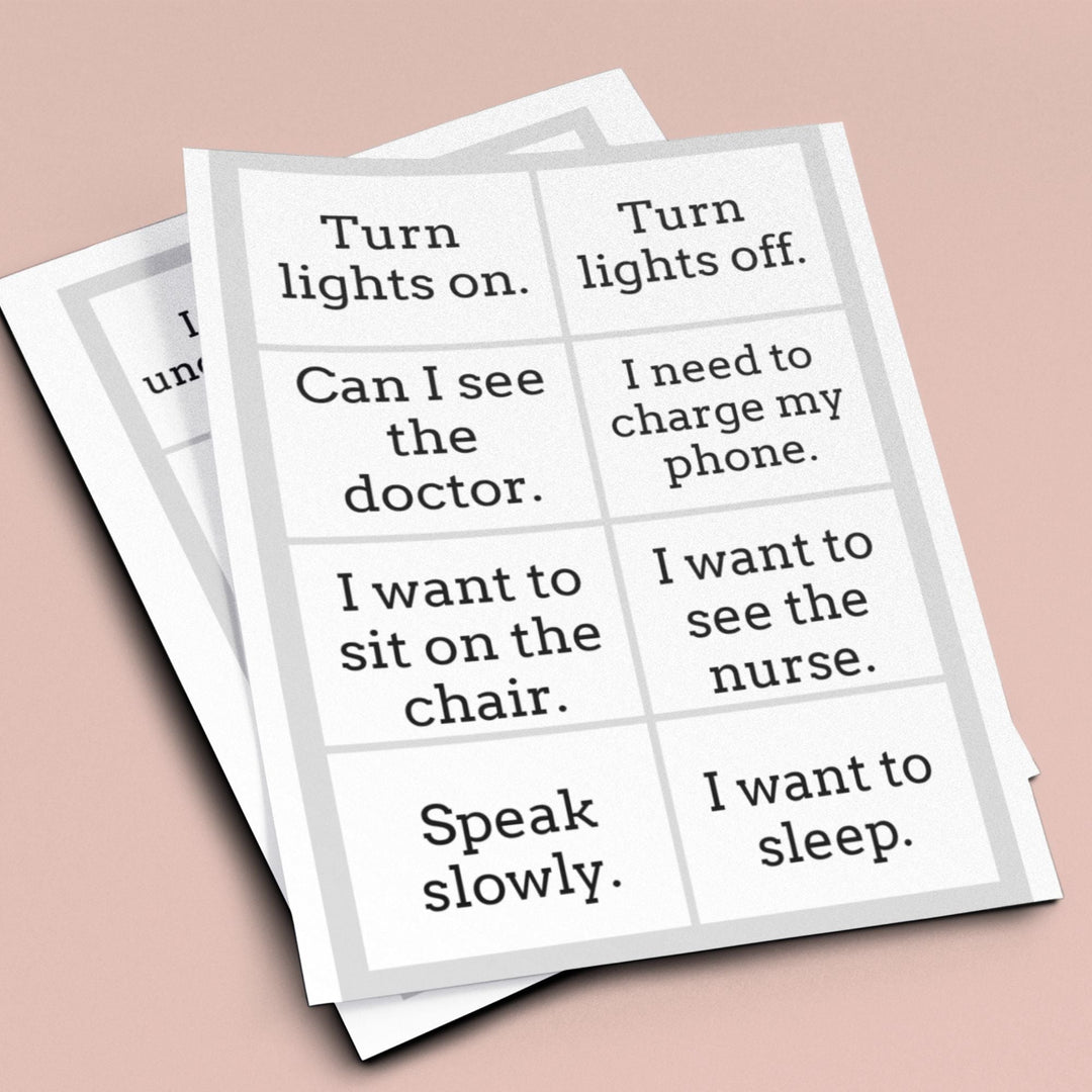Printable Non - verbal communication cards - KY designX