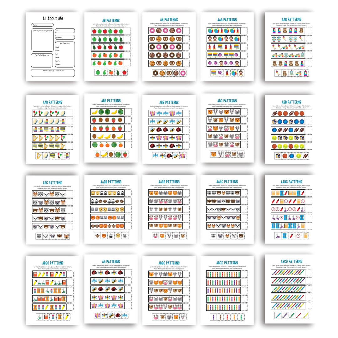 Printable Patterns Workbook for young children - KY designX