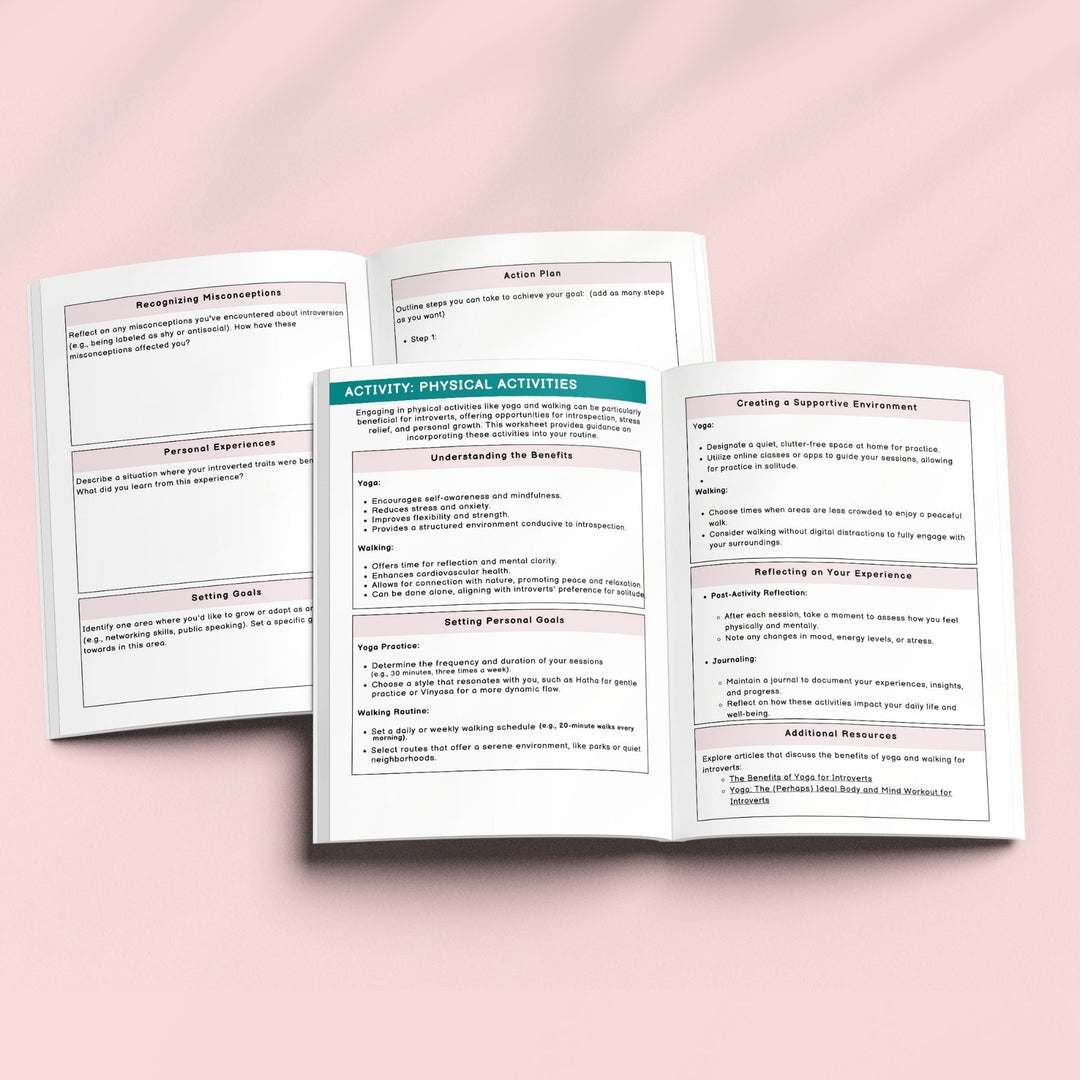 Printable Personal growth journal for introverts - KY designX