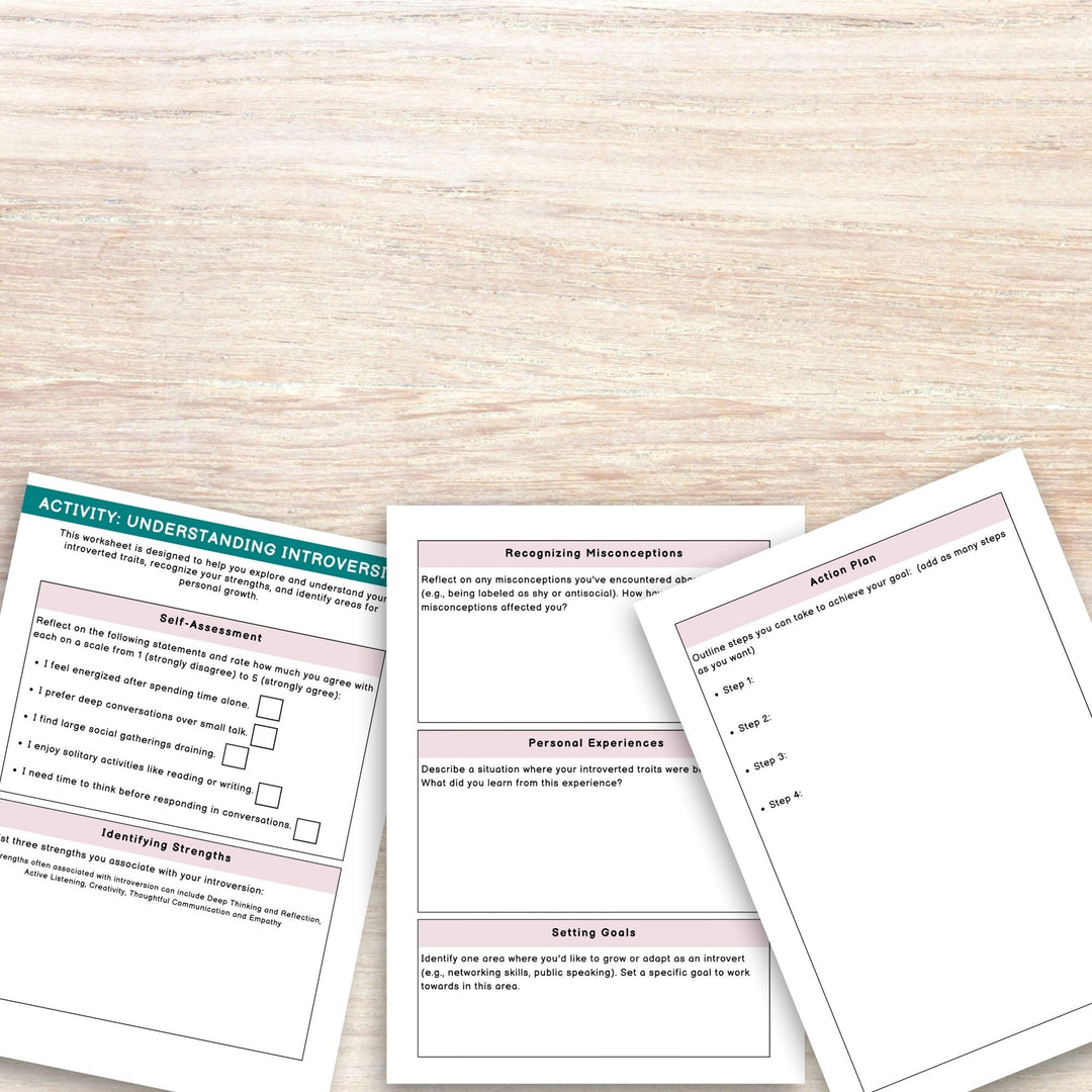Printable Personal growth journal for introverts - KY designX