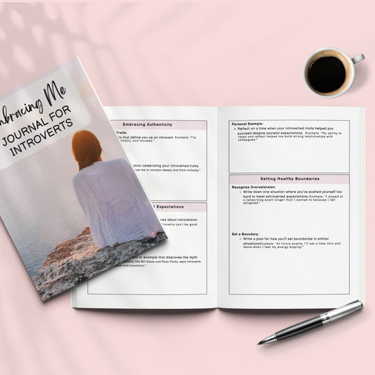 Printable Personal growth journal for introverts - KY designX
