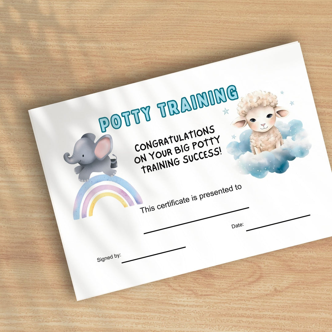Printable Potty Training Certificate - KY designX