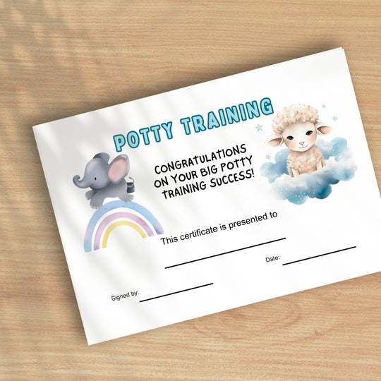 Printable Potty Training Certificate - KY designX