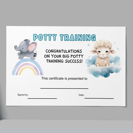 Printable Potty Training Certificate - KY designX
