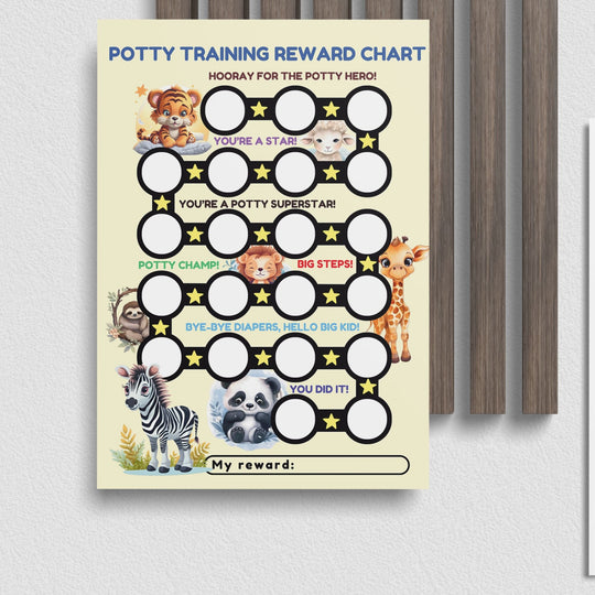 Printable Potty Training Reward Chart - KY designX