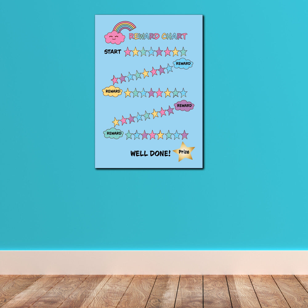 Printable rainbow reward chart for Selective Mutism - KY designX