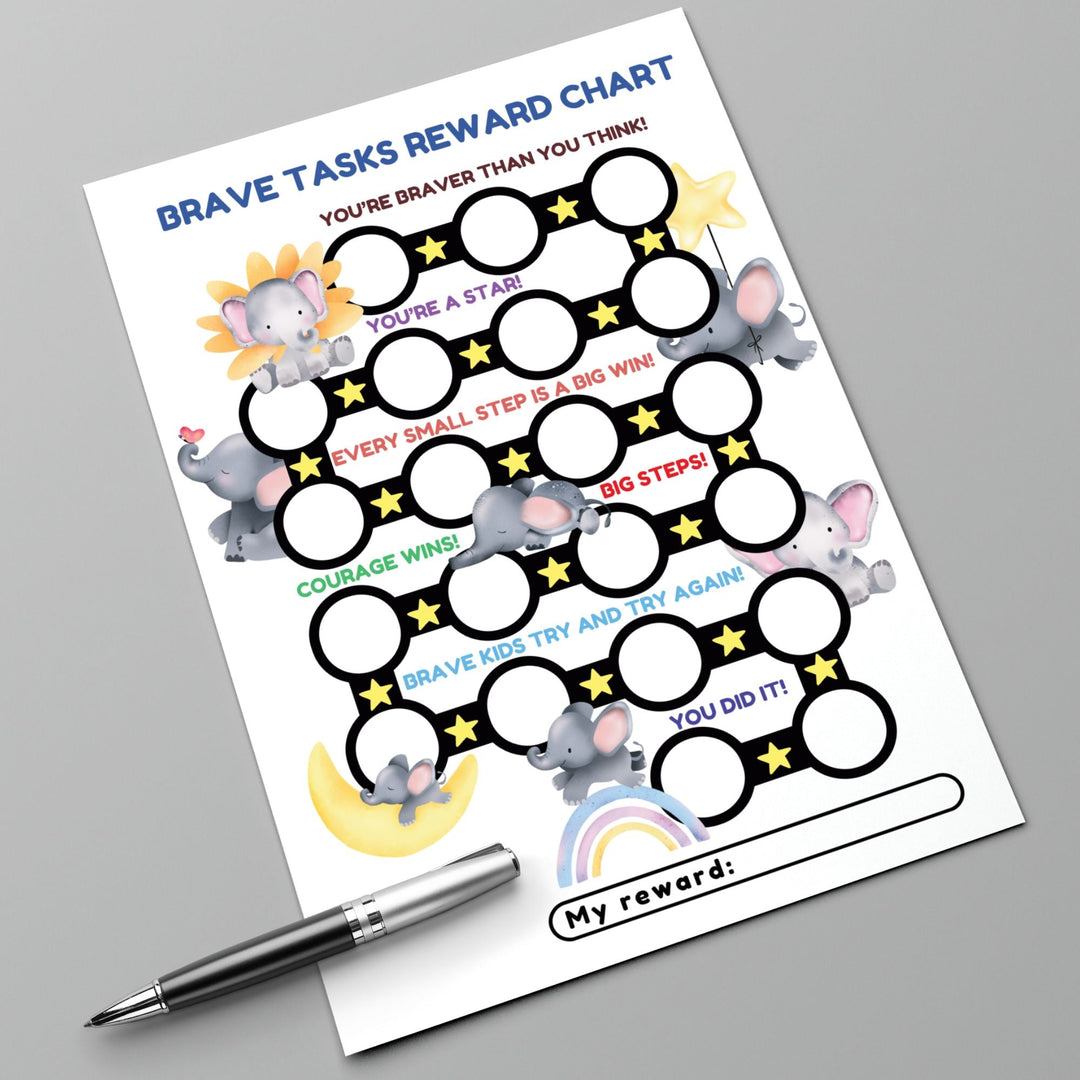 Printable Reward Chart to Encourage Bravery in Children - KY designX