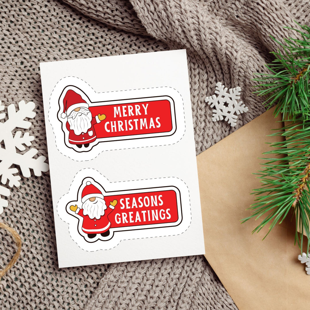 Printable Santa Claus Christmas Bookmarks - KY designX