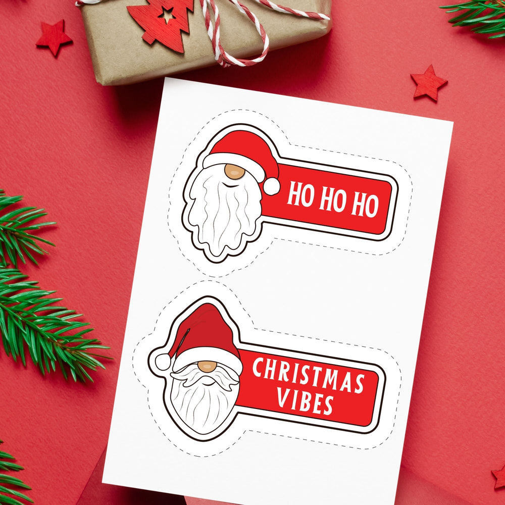 Printable Santa Claus Christmas Bookmarks - KY designX