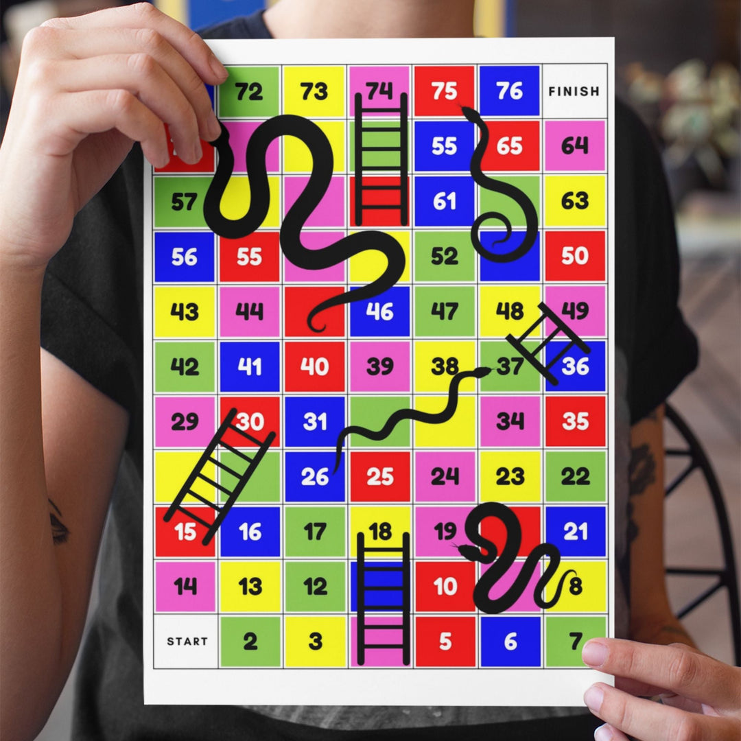 Printable snakes and ladders game - KY designX