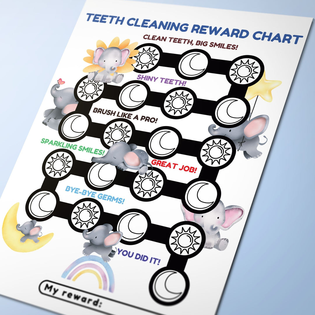 Printable Teeth Cleaning Reward Chart - KY designX