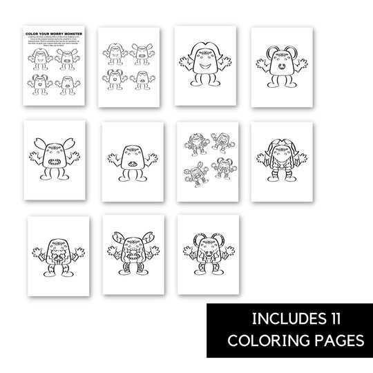 Printable The Worry Monster Workbook - KY designX