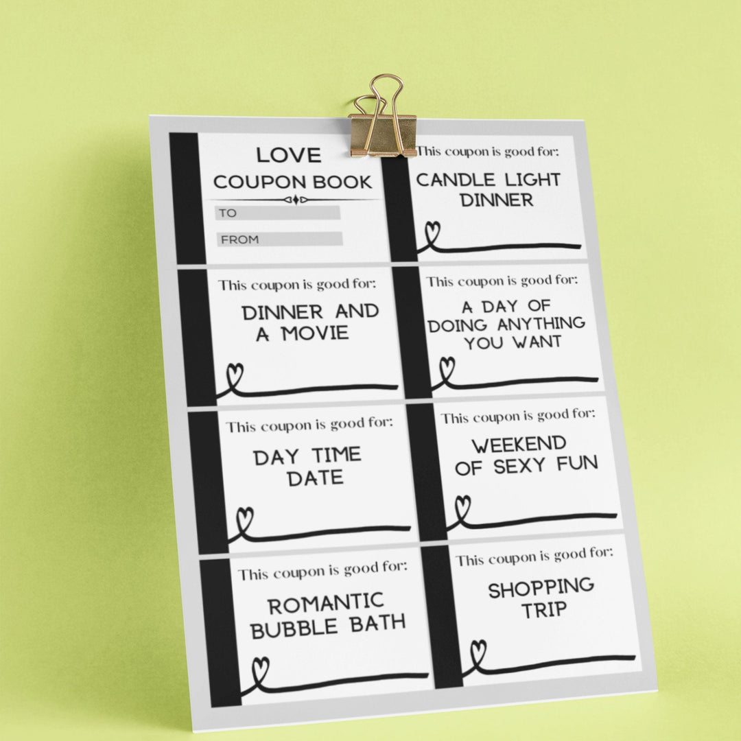 Printable Valentines Love Coupons - KY designX