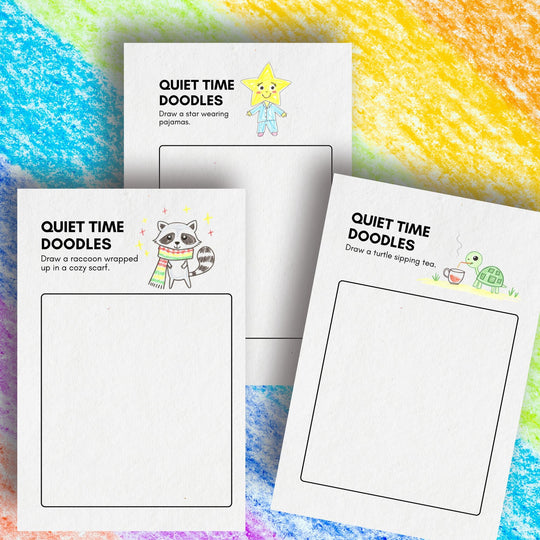 Quiet Time Doodles Printable Worksheets - KY designX