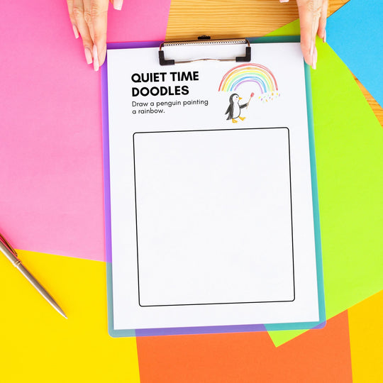 Quiet Time Doodles Printable Worksheets - KY designX