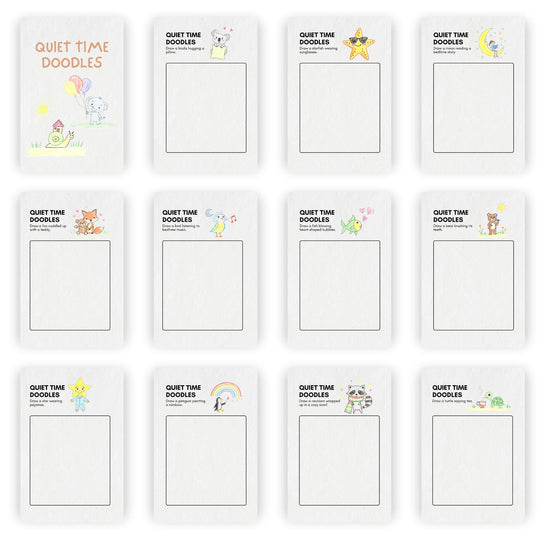 Quiet Time Doodles Printable Worksheets - KY designX