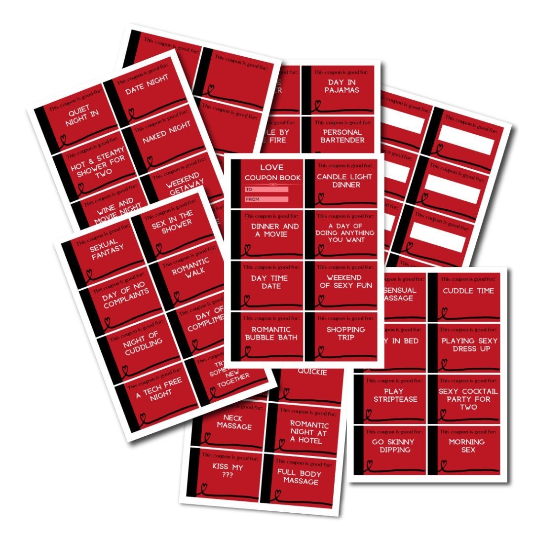 Romantic printable love coupons - KY designX