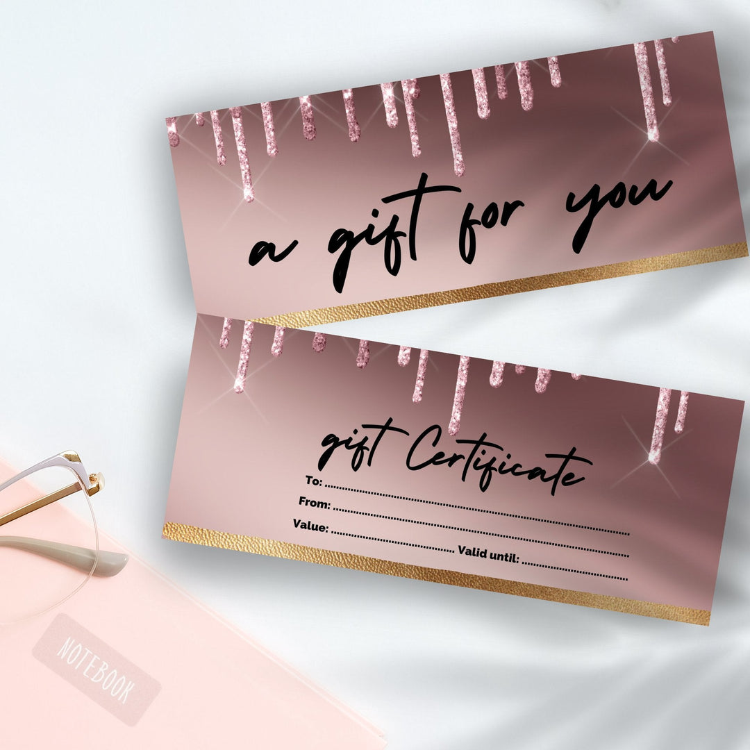 Rose Gold Customizable Gift Certificate - KY designX