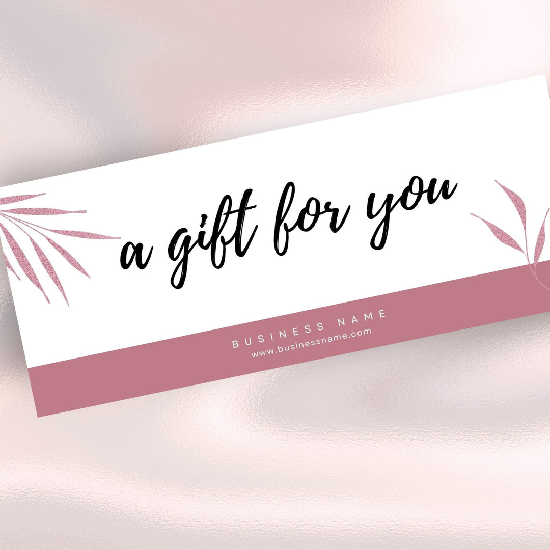 Rose Gold Editable Gift Certificate - KY designX