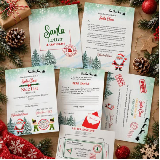 Santa Letter & Nice List Certificate Set – Christmas Printable Bundle - KY designX