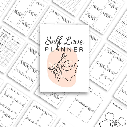 Self - Love Planner Canva Template with MRR & PLR - KY designX