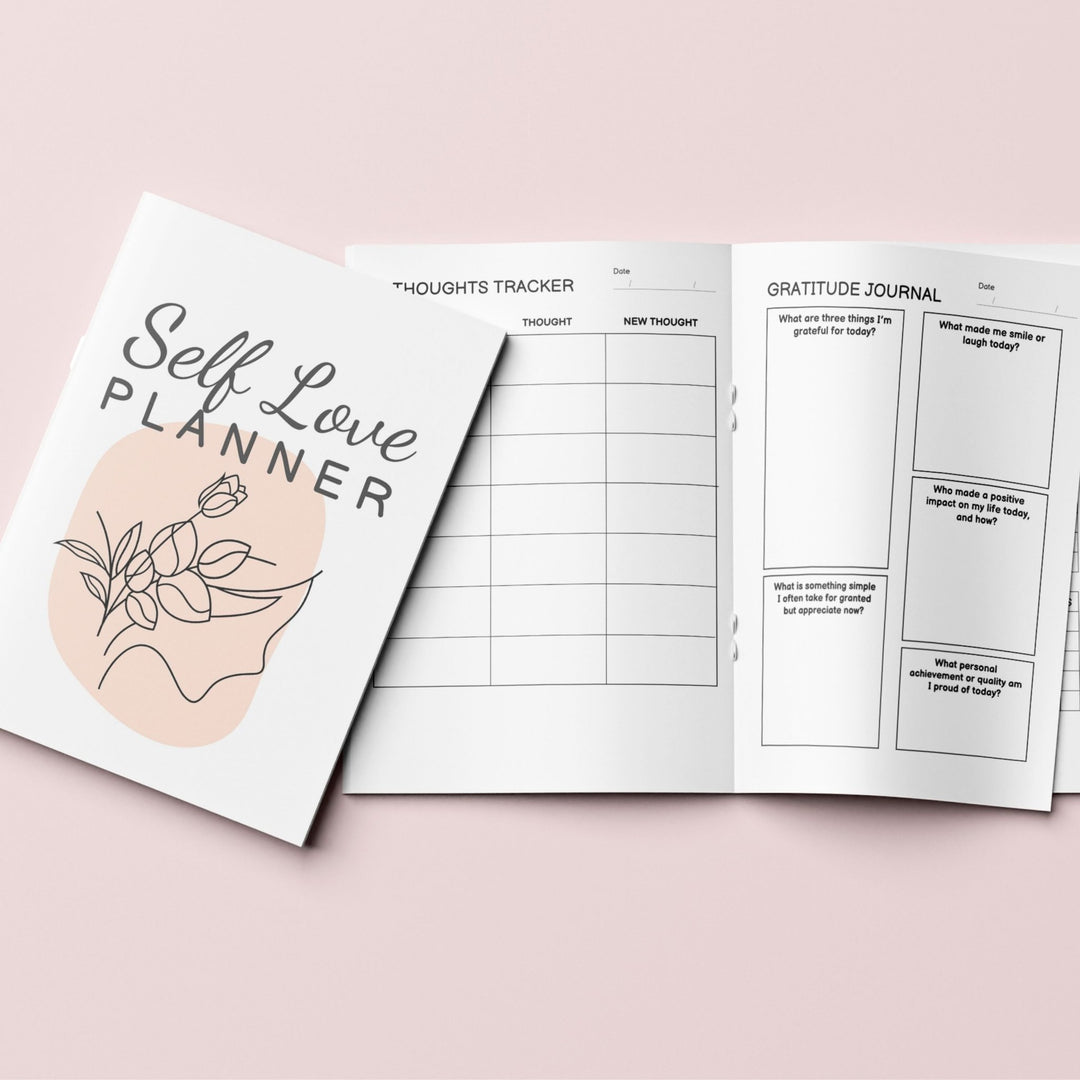 Self - Love Planner Canva Template with MRR & PLR - KY designX
