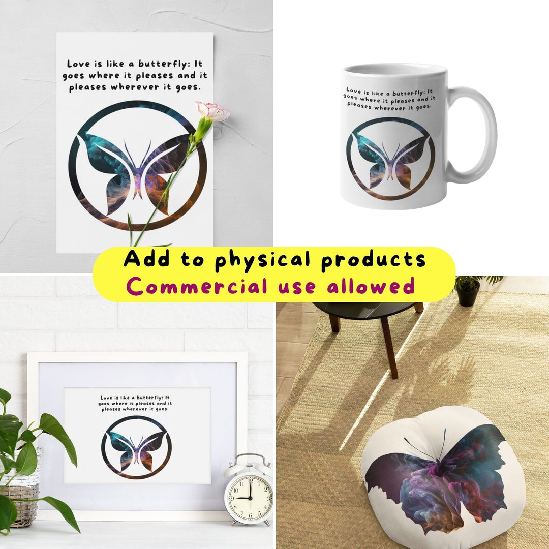 Smoke effect butterflies clipart - KY designX
