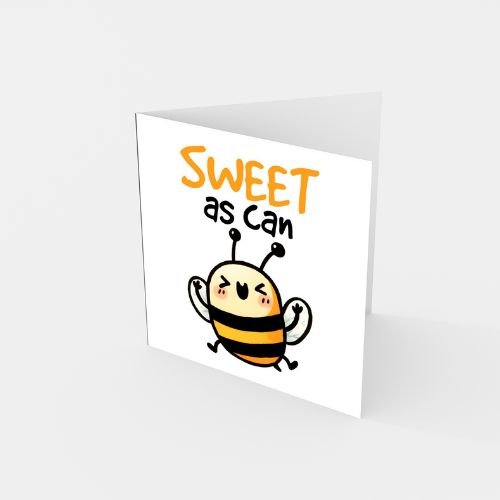 Sweet as Can Bee” Printable Greeting Card - KY designX