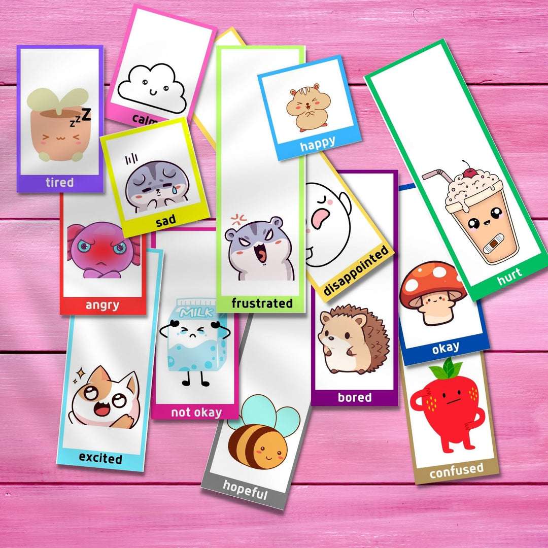 Tiered Emotional Regulation Feelings Flash Cards - KY designX