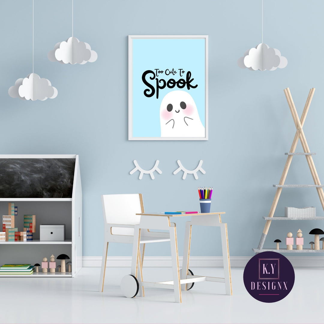 Too cute to spook kids wall art - KY designX