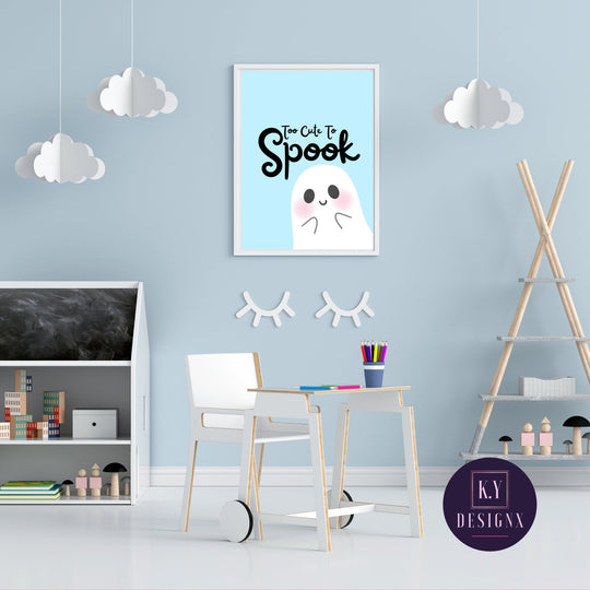 Too cute to spook kids wall art - KY designX