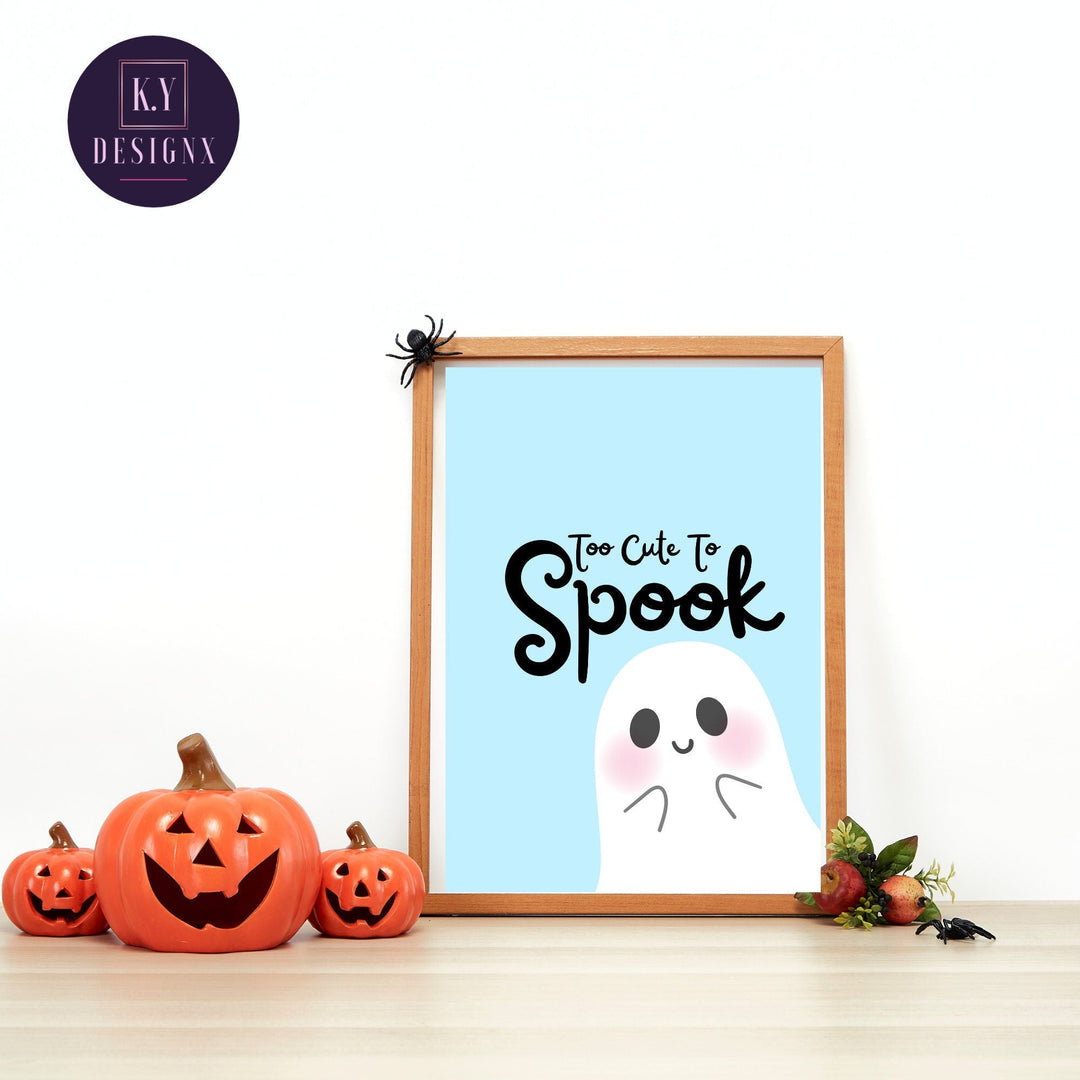 Too cute to spook kids wall art - KY designX