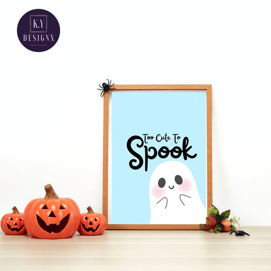 Too cute to spook kids wall art - KY designX