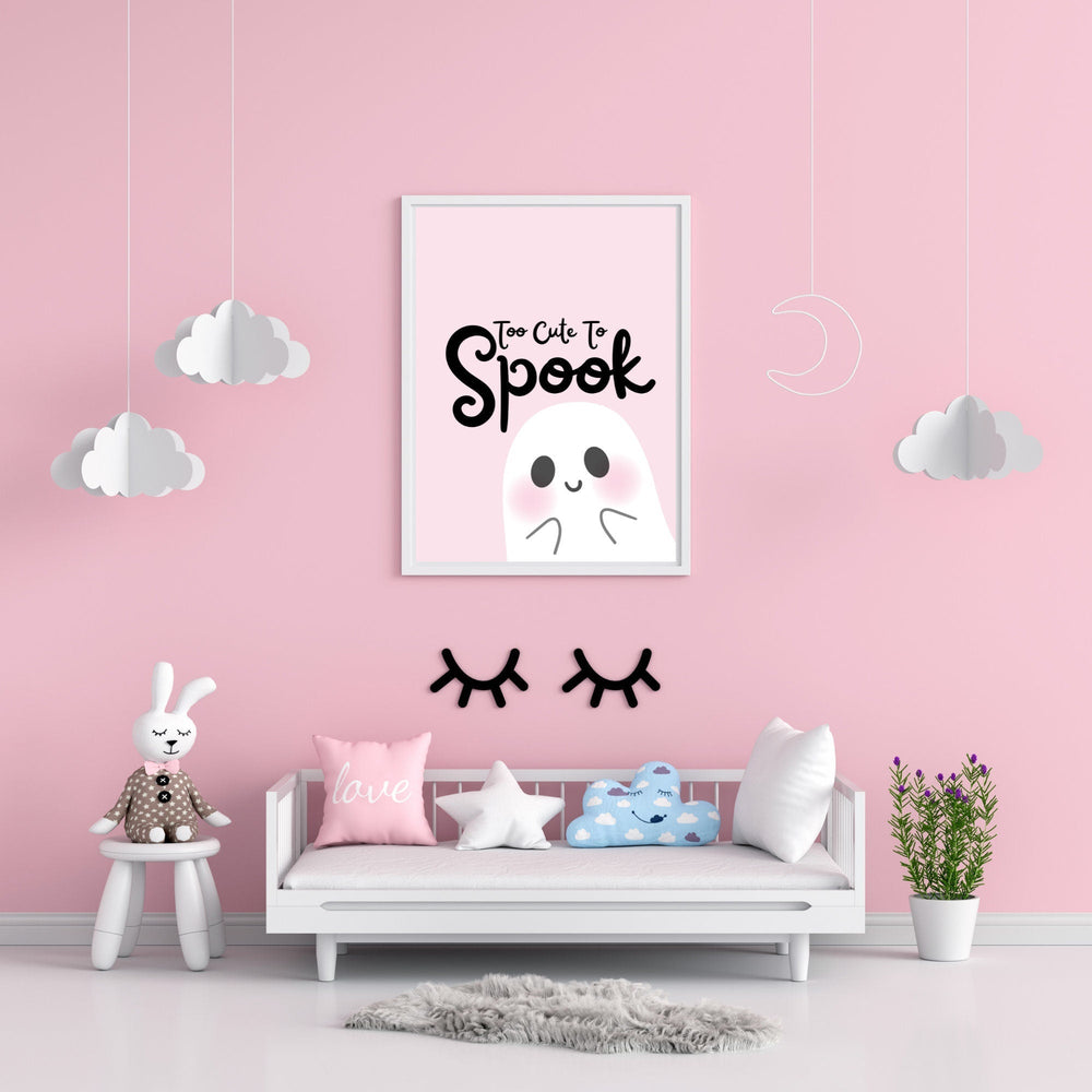 Too cute to spook printable wall art - KY designX