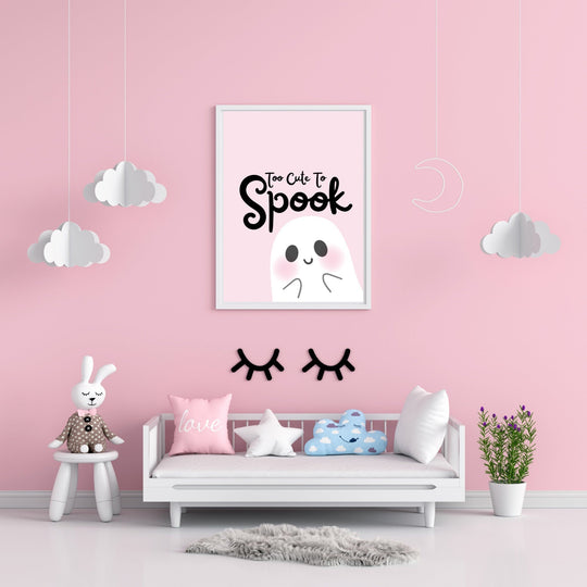 Too cute to spook printable wall art - KY designX