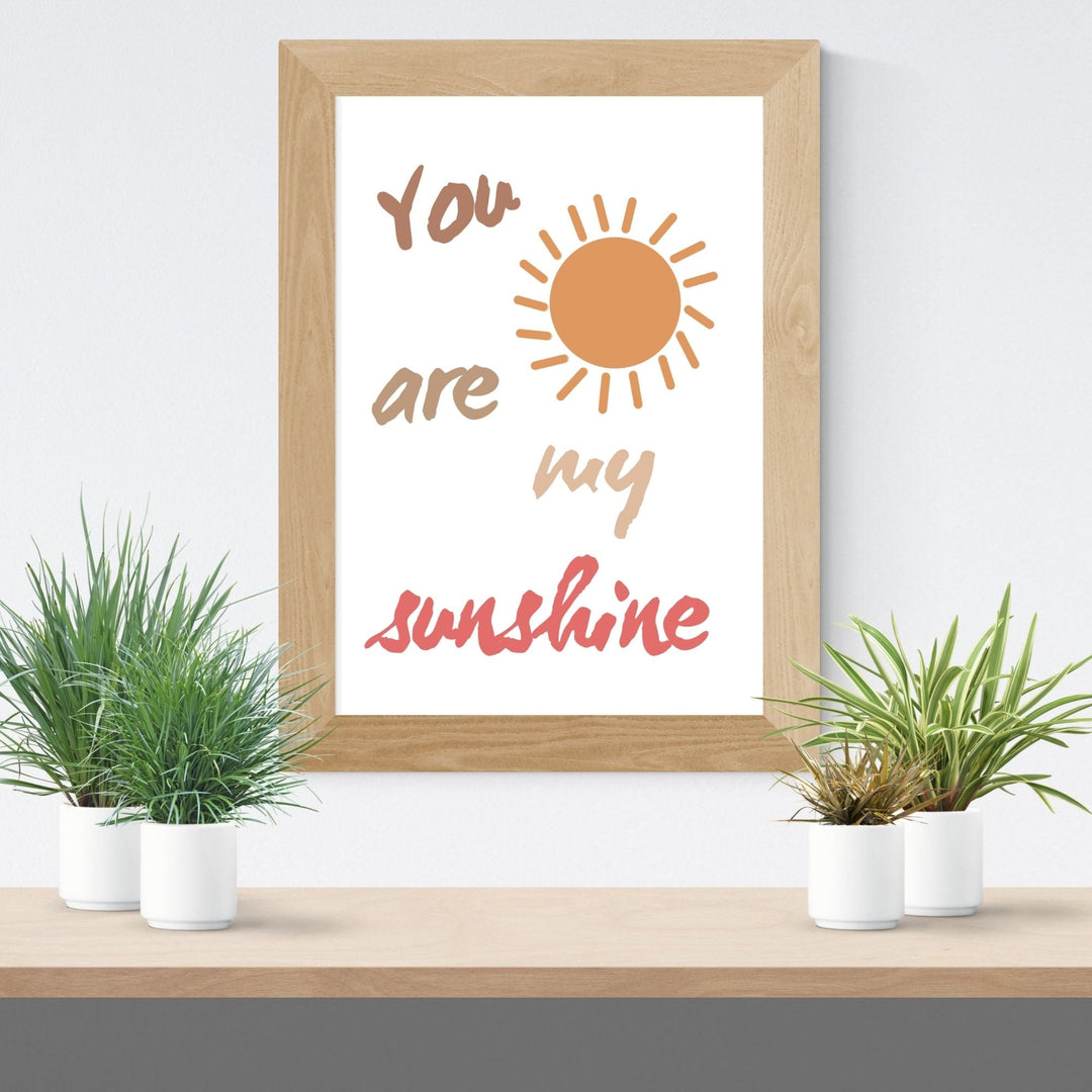You are my sunshine Boho printable wall art - KY designX